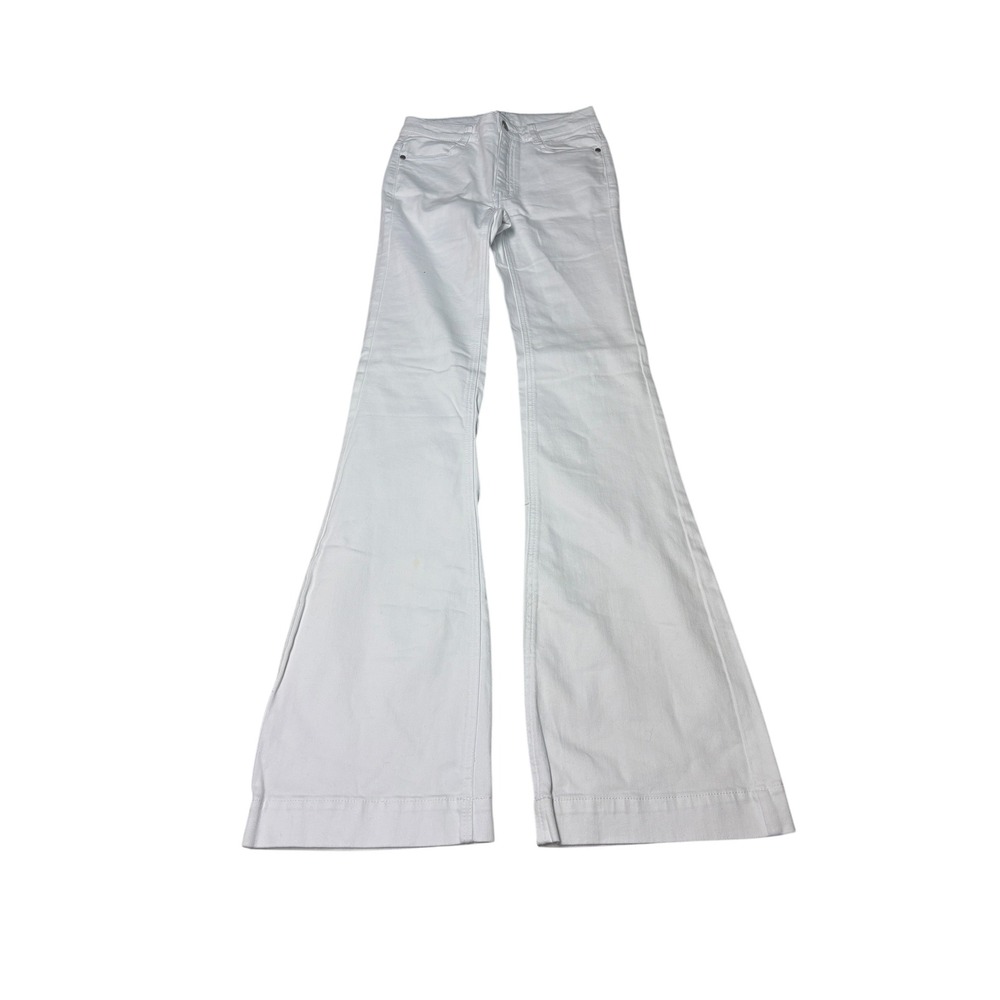 Seed Heritage White High Rise Flared Jeans Size 8 W26 L34 Retro Wide Leg